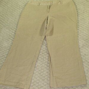 Worthington Womens Size 14 Beige Khaki Modern Fit Trouser Curvy Fit 34" Waist